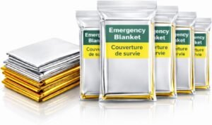 Lot de 5 couvertures de survie réu...