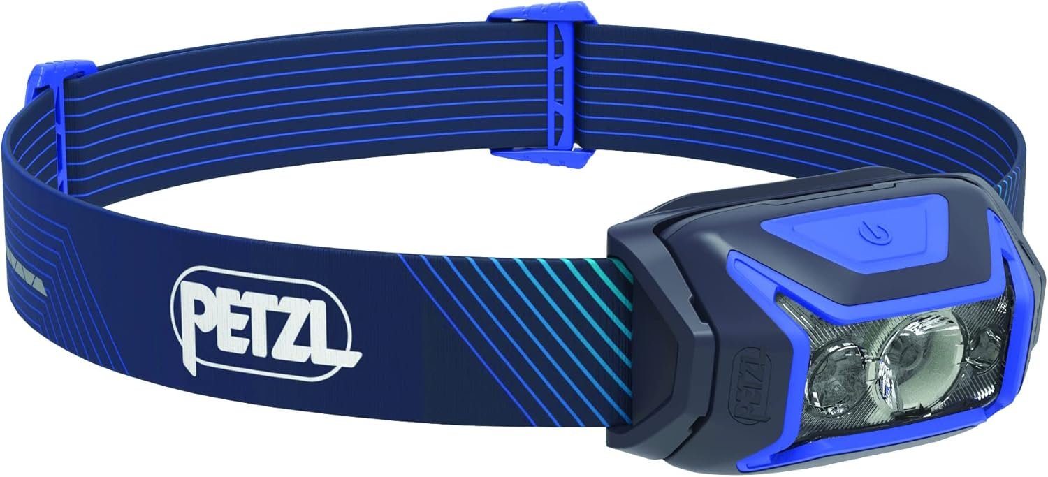 PETZL - ACTIK CORE - Lampe frontale - Activités de plein air - Multifaisceaux - Homme/Femme - Bleu