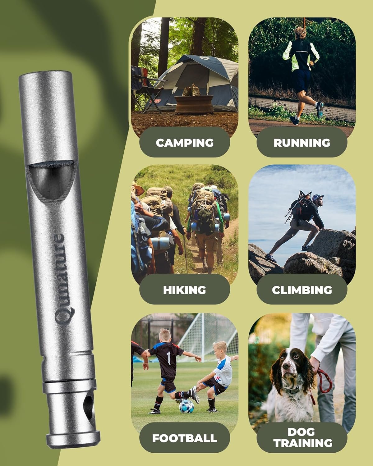 Sifflet de survie en titane 120 dB pour randonnée camping chasse escalade – Image 7