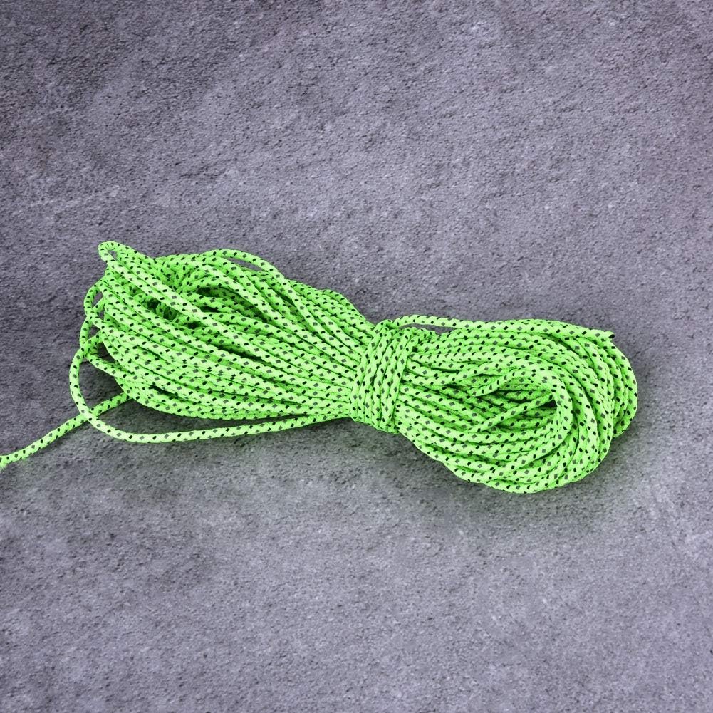 2 mm Paracord Leuchtend, Tente de Corde Réfléchissante, 20 m Tente de Cam Extérieure Auvent Réfléchissant Guyline Corde Guy Line Cord – Image 8